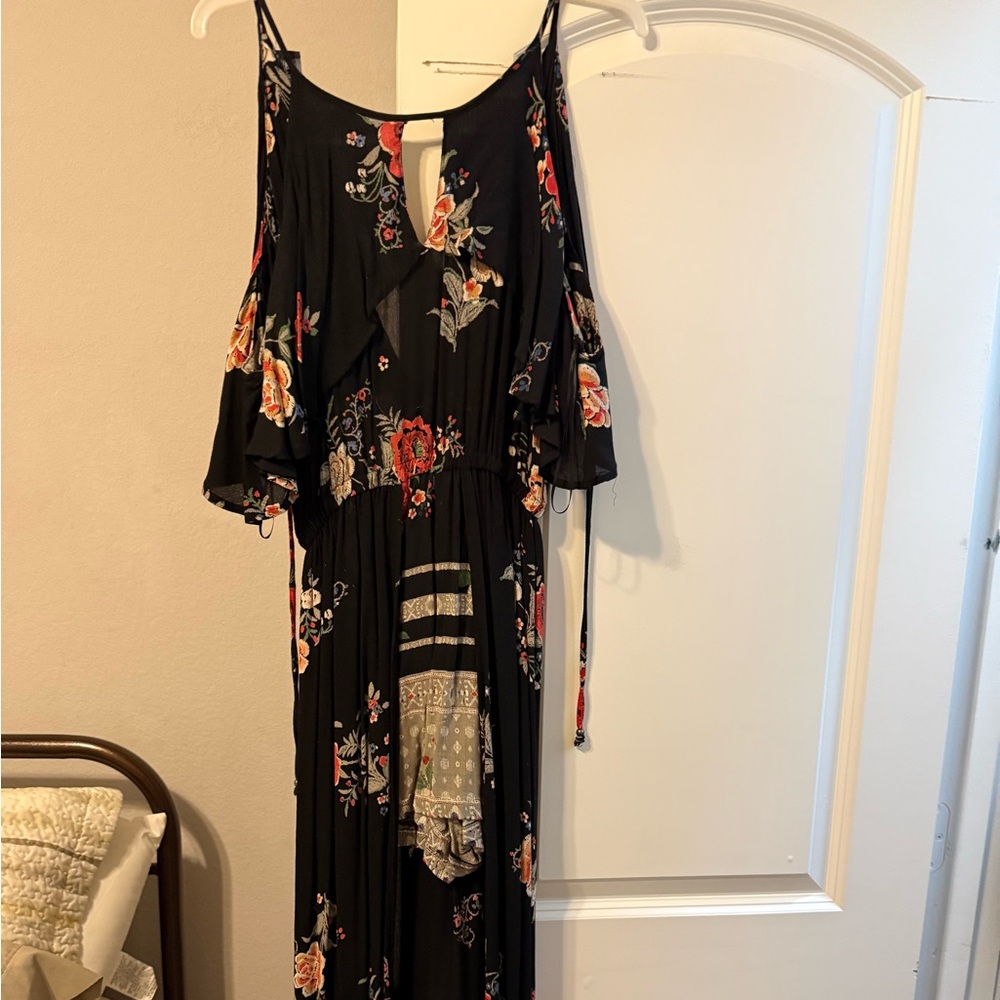 Floral Black Maxi Dress